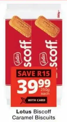 Checkers Lotus Biscoff Caramel Biscuits offer