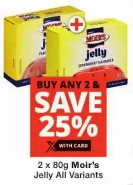 Checkers Moir's Jelly All Variants offer