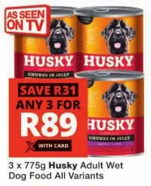 Checkers Husky Adult Wet Dog Food All Variants offer