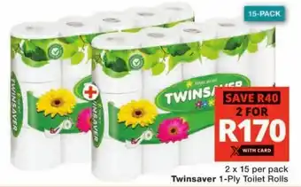 Checkers Twinsaver 1-Ply Toilet Rolls offer
