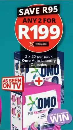 Checkers Omo Auto Laundry Capsules offer