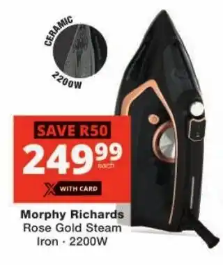 Checkers Morphy Richards Rose Gold Steam Iron offer