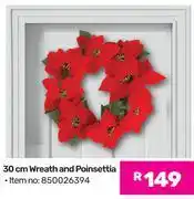 Game 30cm Wreath & Poinsettia offer