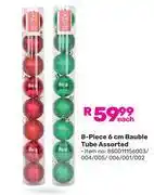 Game 8 Piece 6cm Bauble Tube Assorted-Each offer
