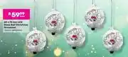 Game 60 x 75mm LED Glass Ball Christmas Ornament-Each offer