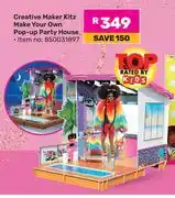 Game Creative Maker Kitz Make Your Own Pop Up Party House offer