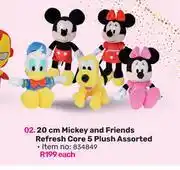 Game Disney 20cm Mickey & Friends Refresh Core 5 Plush Assorted-Each offer