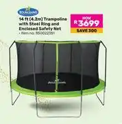 Game Bouceking 14 Ft (4.2m) Trampoline With Steel Ring & Enclosed Safety Net offer