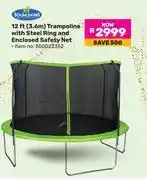Game Bouceking 12 Ft (3.6m) Trampoline With Steel Ring & Enclosed Safety Net offer