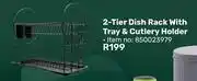 Game 2 Tier Dish Rack With Tray & Cutlery Holder offer