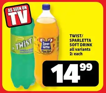 Usave Twist/ sparletta soft drink offer
