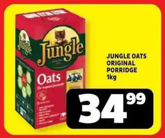 Usave Jungle oats original porridge offer