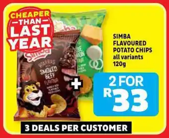 Usave Simba flavoured potato chips offer