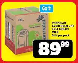 Usave Parmalat everfresh uht full cream milk offer