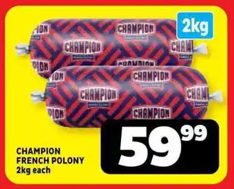 Usave Champion french polony offer