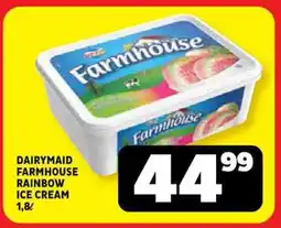 Usave Dairymaid farmhouse rainbow ice cream offer