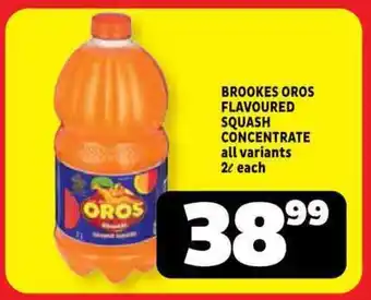 Usave Brookes oros flavoured squash concentrate offer