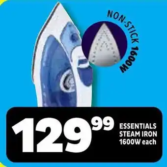 Usave Essentials steam iron 1600w offer