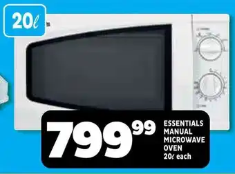 Usave Essentials manual microwave oven offer