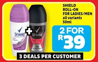 Shield roll-on for ladies/ men