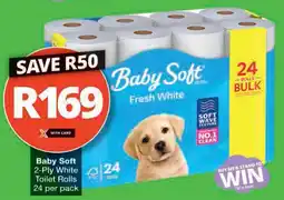 Checkers Hyper Baby Soft 2-Ply White Toilet Rolls offer