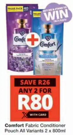 Checkers Hyper Comfort Fabric Conditioner Pouch All Variants offer