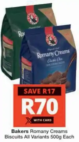 Checkers Hyper Bakers Romany Creams Biscuits All Variants offer