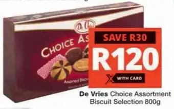 Checkers Hyper De Vries Choice Assortment Biscuit Selection offer