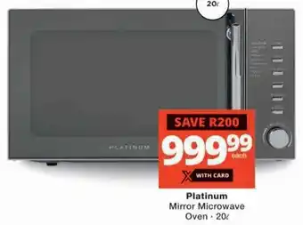 Checkers Hyper Platinum Mirror Microwave Oven offer