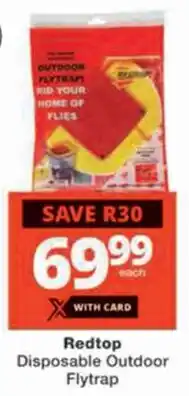 Checkers Hyper Redtop Disposable Outdoor Flytrap offer