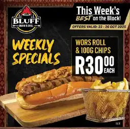 Bluff Meat Supply Wors roll & chips offer