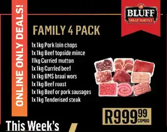 Bluff Meat Supply Family 4 pack offer