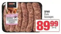 Spar SPAR Pork Sausages offer