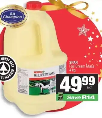 Spar SPAR Full Cream Maas offer