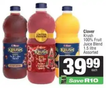 Spar Clover Krush 100% Fruit Juice Blend Assorted offer
