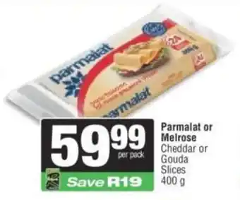 Spar Parmalat or Melrose Cheddar or Gouda Slices offer