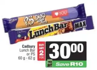 Spar Cadbury Lunch Bar or PS offer