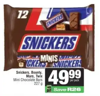 Spar Snickers, Bounty, Mars, Twix Mini Chocolate Bars offer