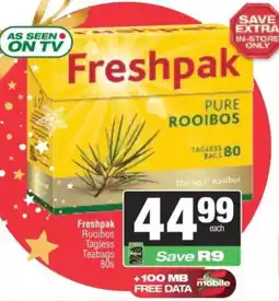 Spar Freshpak Rooibos Tagless Teabags offer