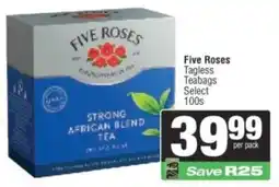 Spar Five Roses Tagless Teabags Select offer