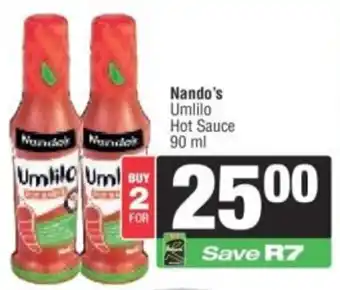 Spar Nando's Umlilo Hot Sauce offer