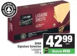 Spar SPAR Signature Selection Lasagne offer
