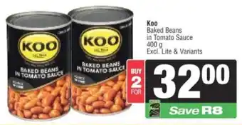 Spar Koo Baked Beans in Tomato Sauce offer