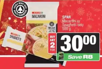 Spar SPAR Macaroni or Spaghetti offer