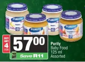 Spar Purity Baby Food Assorted offer