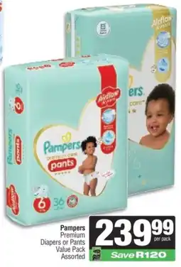 Spar Pampers Premium Diapers or Pants Value Pack Assorted offer