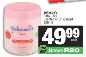 Spar Johnson's Baby Jelly Scented or Unscented offer