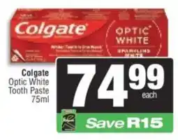 Spar Colgate Optic White Tooth Paste offer