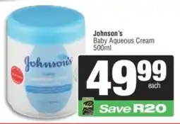 Spar Johnson's Baby Aqueous Cream offer