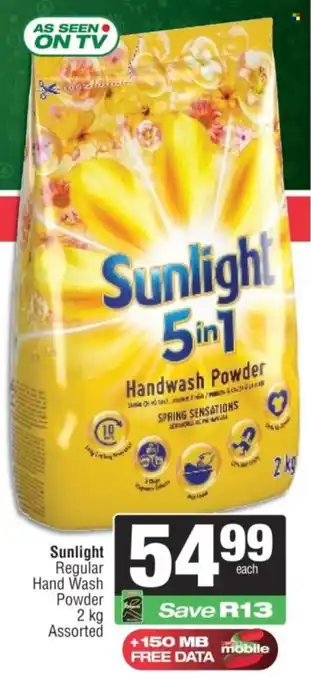 Spar Sunlight Regular Hand Wash Powder Assorted offer